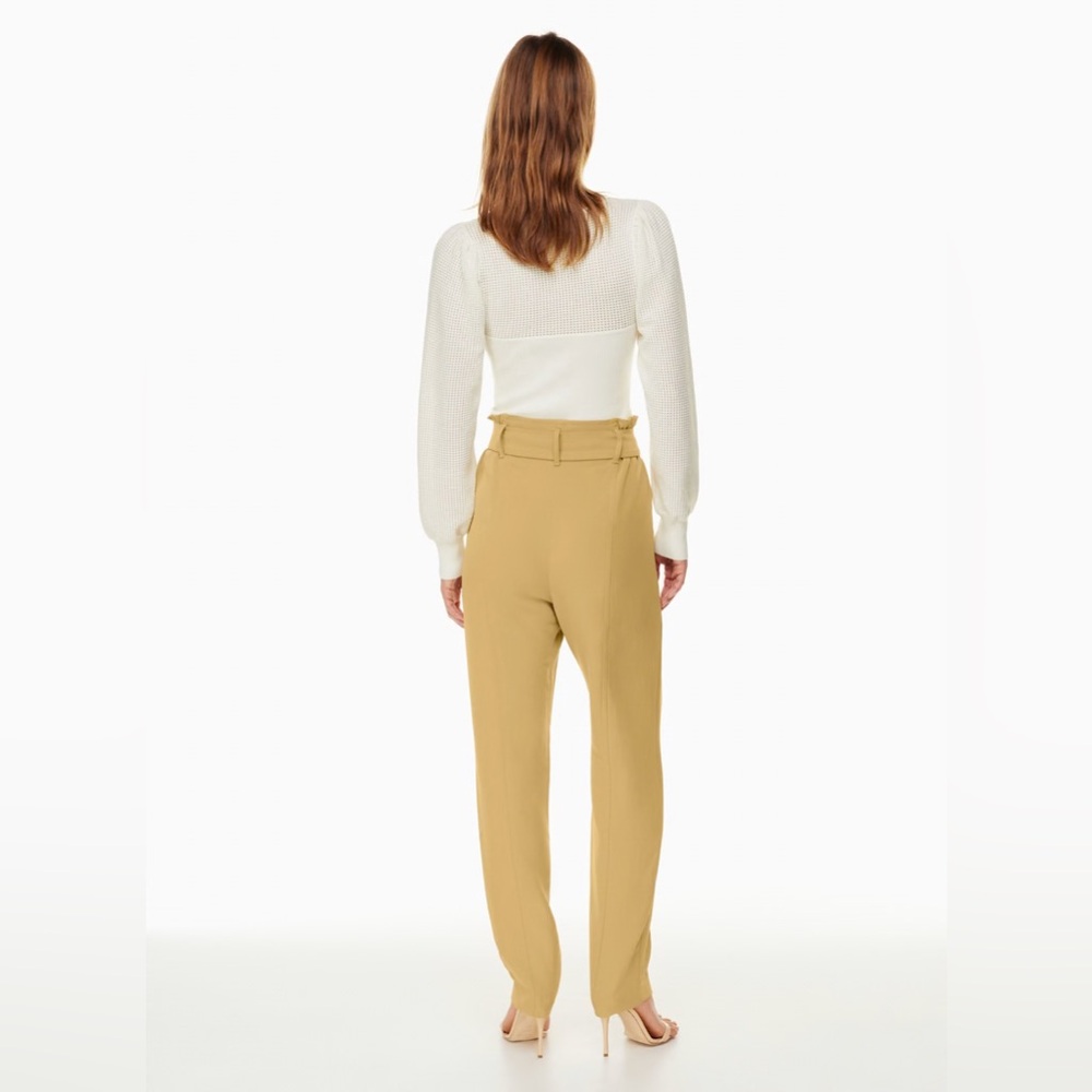 Aritzia Wilfred Bowtie Pant Size 0 NEW NWT Sandy Beige - Picture 6 of 16